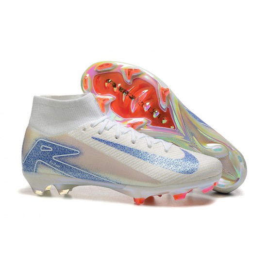 Where Can I Buy Nike Mercurial Superfly 10 Elite FG Blue and White Mens Soccer Cleats On Sale