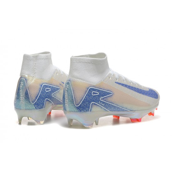 Where Can I Buy Nike Mercurial Superfly 10 Elite FG Blue and White Mens Soccer Cleats On Sale