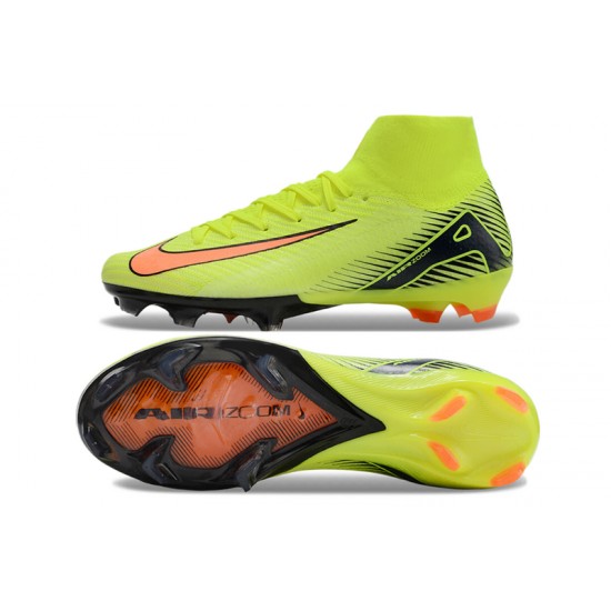 Buy And Seller Nike Mercurial Superfly 10 Elite FG Chartreuse and Orange Mens Soccer Cleats Online