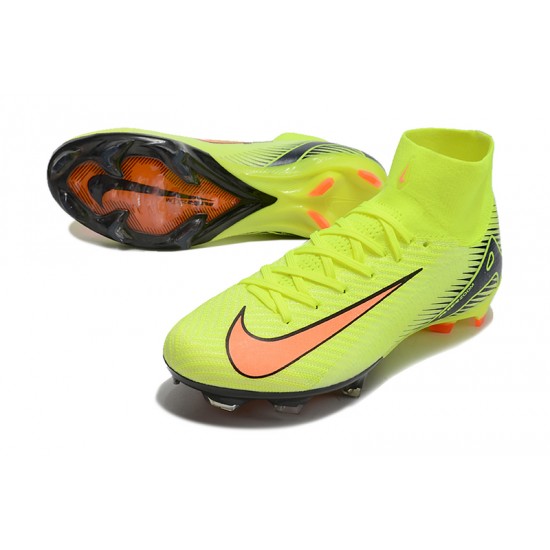 Buy And Seller Nike Mercurial Superfly 10 Elite FG Chartreuse and Orange Mens Soccer Cleats Online