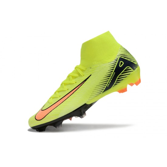 Buy And Seller Nike Mercurial Superfly 10 Elite FG Chartreuse and Orange Mens Soccer Cleats Online