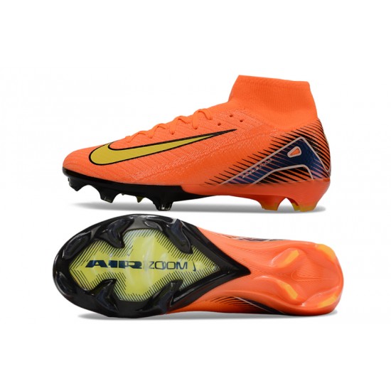 To Have A Strong Footing In A Market Nike Mercurial Superfly 10 Elite FG Orange and Yellow Mens Soccer Cleats Online