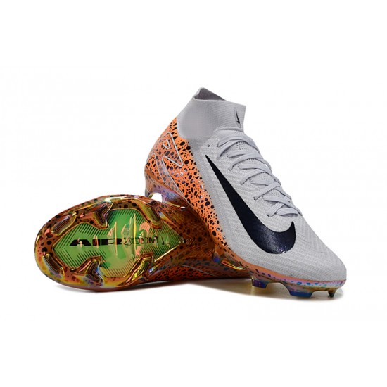 Shop Now Nike Mercurial Superfly 10 Elite FG White and Orange Mens Soccer Cleats For Sale