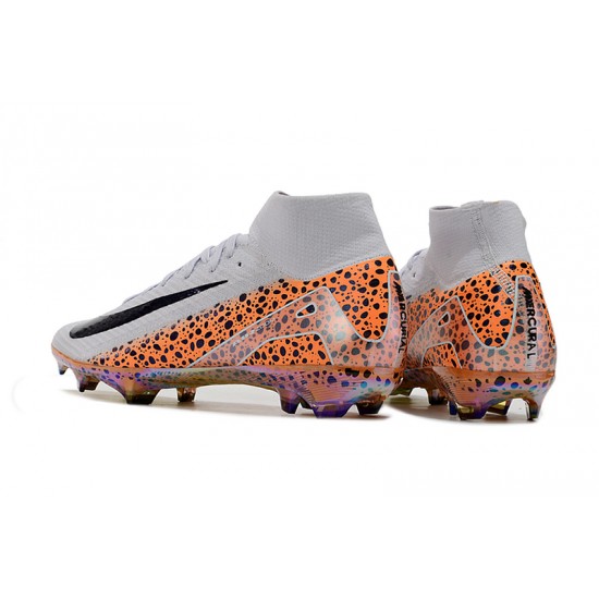 Shop Now Nike Mercurial Superfly 10 Elite FG White and Orange Mens Soccer Cleats For Sale