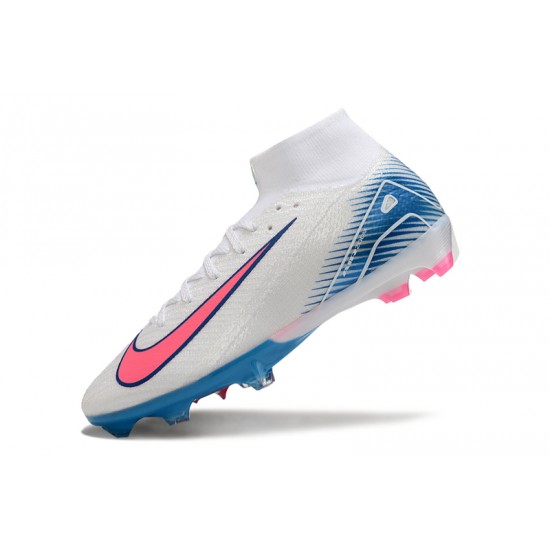 The Best Seller Nike Mercurial Superfly 10 Elite FG White and Pink Mens Soccer Cleats Sale