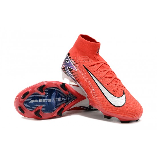 Buy And Seller Nike Mercurial Superfly 10 Elite FG Red and White Mens Soccer Cleats Shop