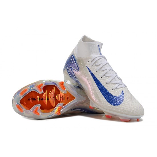 To Have A Ready Market Nike Mercurial Superfly 10 Elite FG White Bule Mens Soccer Cleats Sale