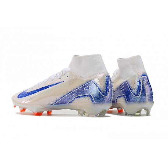 To Have A Ready Market Nike Mercurial Superfly 10 Elite FG White Bule Mens Soccer Cleats Sale