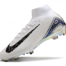 Nike Mercurial Superfly 10 Elite FG White and Bule Men's Soccer Cleats