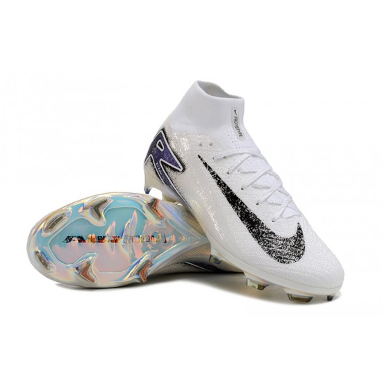 Top Quality Nike Mercurial Superfly 10 Elite FG White and Bule Mens Soccer Cleats Shop