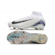 Top Quality Nike Mercurial Superfly 10 Elite FG White and Bule Mens Soccer Cleats Shop