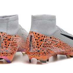 Nike Mercurial Superfly 10 Elite FG White and Orange Men's Soccer Cleats