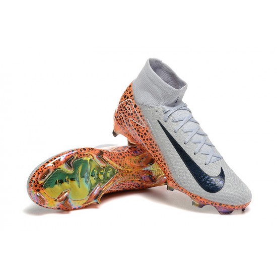 Explore Nike Mercurial Superfly 10 Elite FG White and Orange Mens Soccer Cleats Online