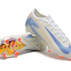 Nike Mercurial Vapor 16 Elite FG White and Blue Men's Soccer Cleats