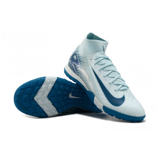 Click To Buy Nike Mercurial Superfly 10 Elite TF Blue White Mens Soccer Cleats Shop Online