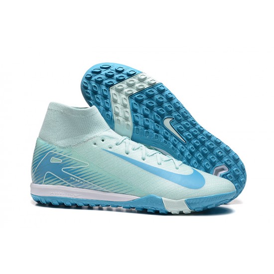 Click To Order Nike Mercurial Superfly 10 Elite TF Ltblue White Mens Soccer Cleats On Sale