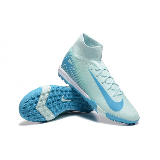 Click To Order Nike Mercurial Superfly 10 Elite TF Ltblue White Mens Soccer Cleats On Sale