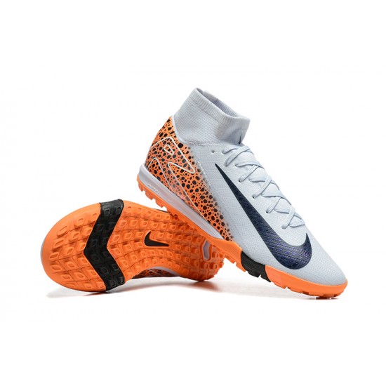 The Best Seller Nike Mercurial Superfly 10 Elite TF White Orange Mens Soccer Cleats For Sale