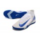 Discover the top-selling Nike Mercurial Superfly 10 Elite TF White ang Blue Soccer Cleats Online Shop