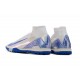 Discover the top-selling Nike Mercurial Superfly 10 Elite TF White ang Blue Soccer Cleats Online Shop