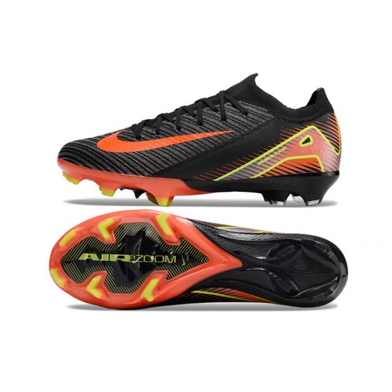 Shop the latest Nike Mercurial Vapor 16 Elite FG Black Orange Women and Men Soccer Cleats Sale