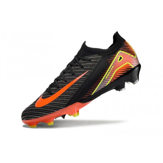 Shop the latest Nike Mercurial Vapor 16 Elite FG Black Orange Women and Men Soccer Cleats Sale