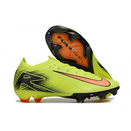 Buy Nike Mercurial Vapor 16 Elite FG Chartreuse and Orange Women and Men Soccer Cleats Sale