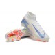 Nike Air Zoom Mercurial Superfly 10 Elite FG Beige Ltblue Orange High Top Soccer Cleats