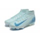 Nike Air Zoom Mercurial Superfly 10 Elite FG High Top Blue Grey Soccer Cleats For Men