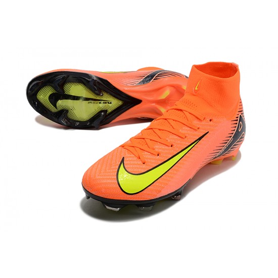 Choose To Buy Nike Air Zoom Mercurial Superfly 10 Elite FG Orange Yellow Black Soccer Cleats Shop