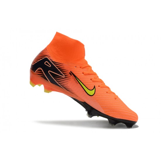 Choose To Buy Nike Air Zoom Mercurial Superfly 10 Elite FG Orange Yellow Black Soccer Cleats Shop