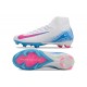 Nike Air Zoom Mercurial Superfly 10 Elite FG White Pink Ltblue High Top Soccer Cleats