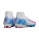 Nike Air Zoom Mercurial Superfly 10 Elite FG White Pink Ltblue High Top Soccer Cleats