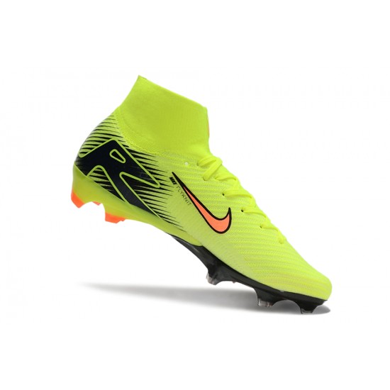 Salable Goods Nike Air Zoom Mercurial Superfly 10 Elite FG Yellow Black And Orange Soccer Cleats Online