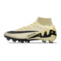 Nike Air Zoom Mercurial Superfly 9 Elite AG High Top Soccer Cleats Beige Black For Men 