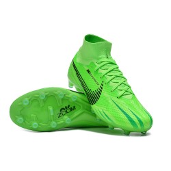 Nike Air Zoom Mercurial Superfly 9 Elite AG High Top Soccer Cleats Green Black For Men 