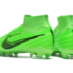 Nike Air Zoom Mercurial Superfly 9 Elite AG High Top Soccer Cleats Green Black For Men 