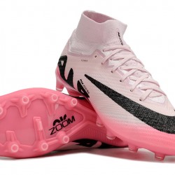 Nike Air Zoom Mercurial Superfly 9 Elite AG High Top Soccer Cleats Pink White Black For Men 