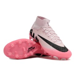 Nike Air Zoom Mercurial Superfly 9 Elite AG High Top Soccer Cleats Pink White Black For Men 