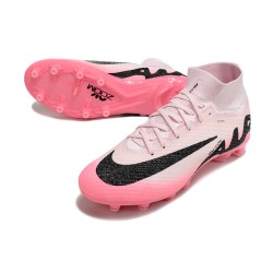 Nike Air Zoom Mercurial Superfly 9 Elite AG High Top Soccer Cleats Pink White Black For Men 