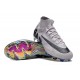 Nike Air Zoom Mercurial Superfly 9 Elite FG High Top Soccer Cleats Grey Black For Men And Women