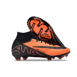 Nike Air Zoom Mercurial Superfly 9 Elite FG High Top Soccer Cleats Orange Black For Men And Women 