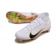 Buy Nike Air Zoom Mercurial Superfly 9 Elite FG High Top Soccer Cleats White Yellow For Men And Women On Sale