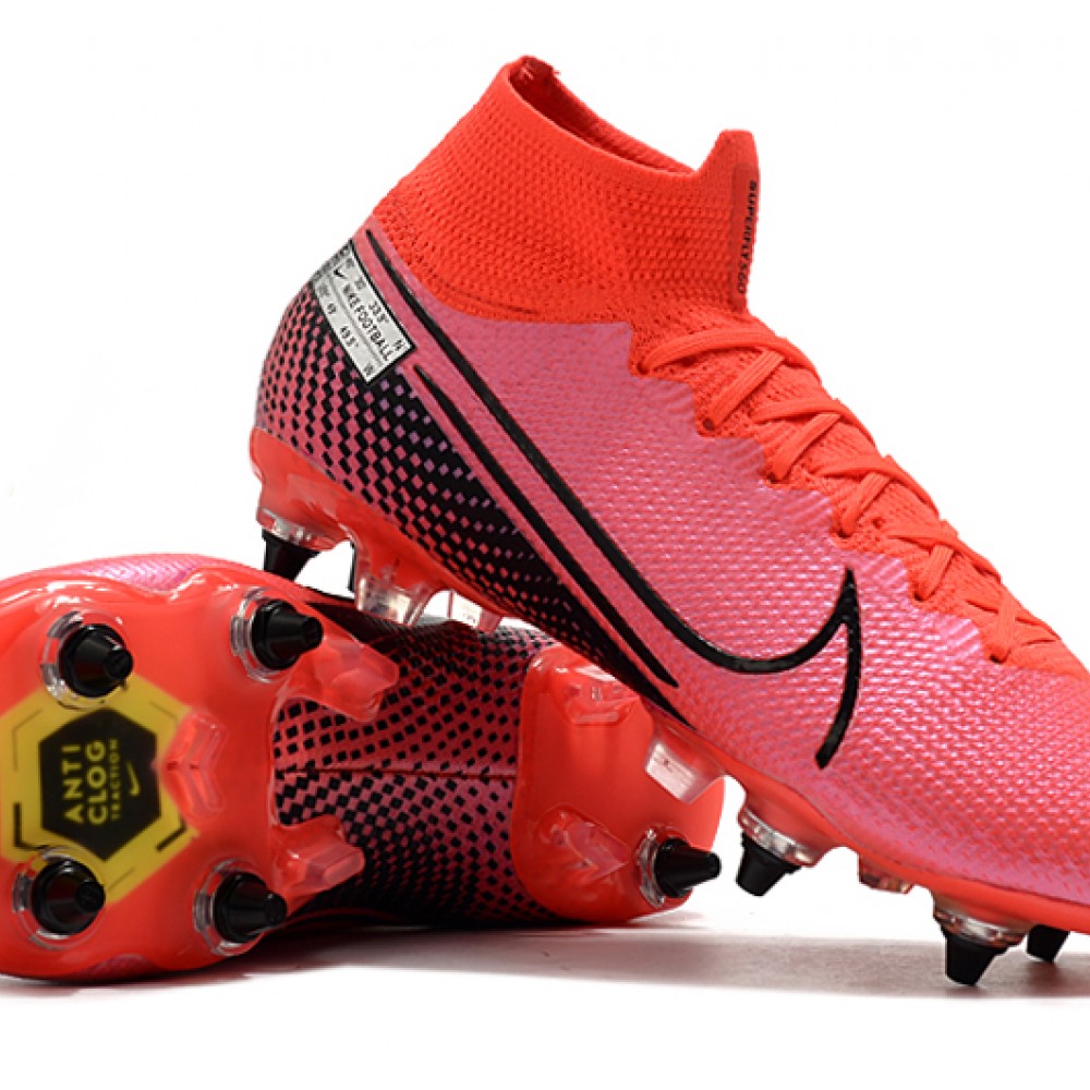 Nike Mercurial Superfly 7 Elite SG High Pink Black Soccer Cleats - Nike ...