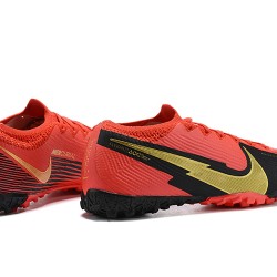 Nike Vapor 13 Elite TF Red Black Gold Soccer Cleats