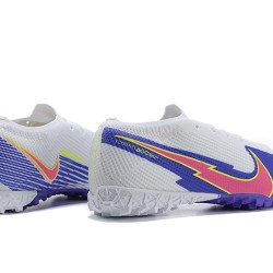 Nike Vapor 13 Elite TF White Deep Blue Pink Soccer Cleats