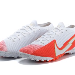 Nike Vapor 13 Elite TF White Orange Silver Soccer Cleats