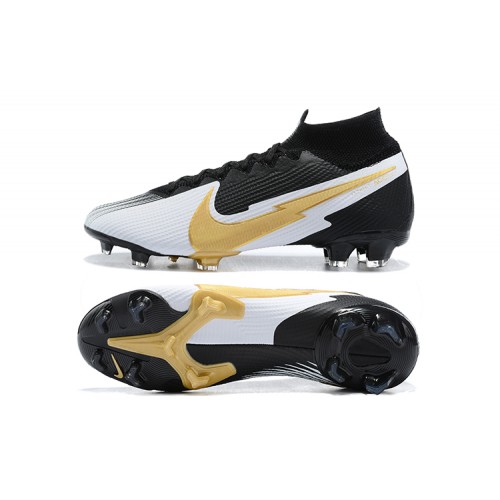 Nike Mercurial Superfly 7 Elite FG White Black Soccer Cleats - Nike ...