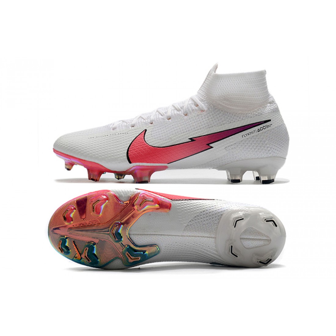 Nike Mercurial Superfly 7 Elite Korea FG White Peach Blue Soccer Cleats ...