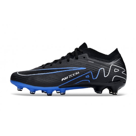 Buy And Seller Nike Air Zoom Mercurial Vapor 15 Elite AG Low Soccer Cleats Black Blue White For Men Shop